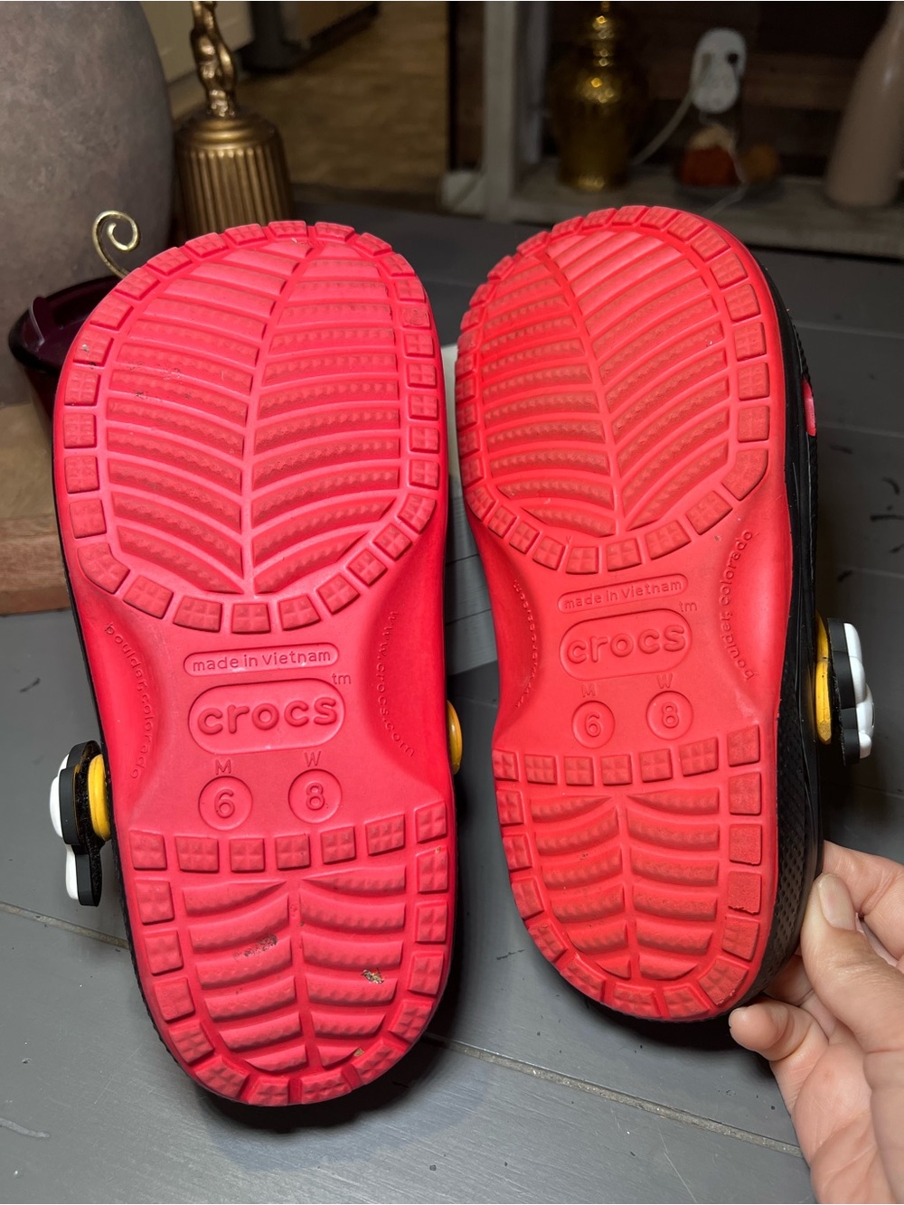 Crocs Women’s Black & Red Mickey Mouse Clog Shoes Size 8 - Picture 9 of 9